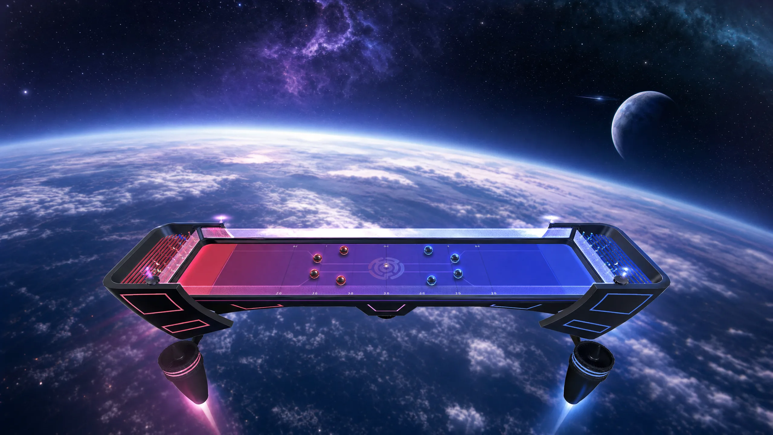 Astro Ball arena above Earth
